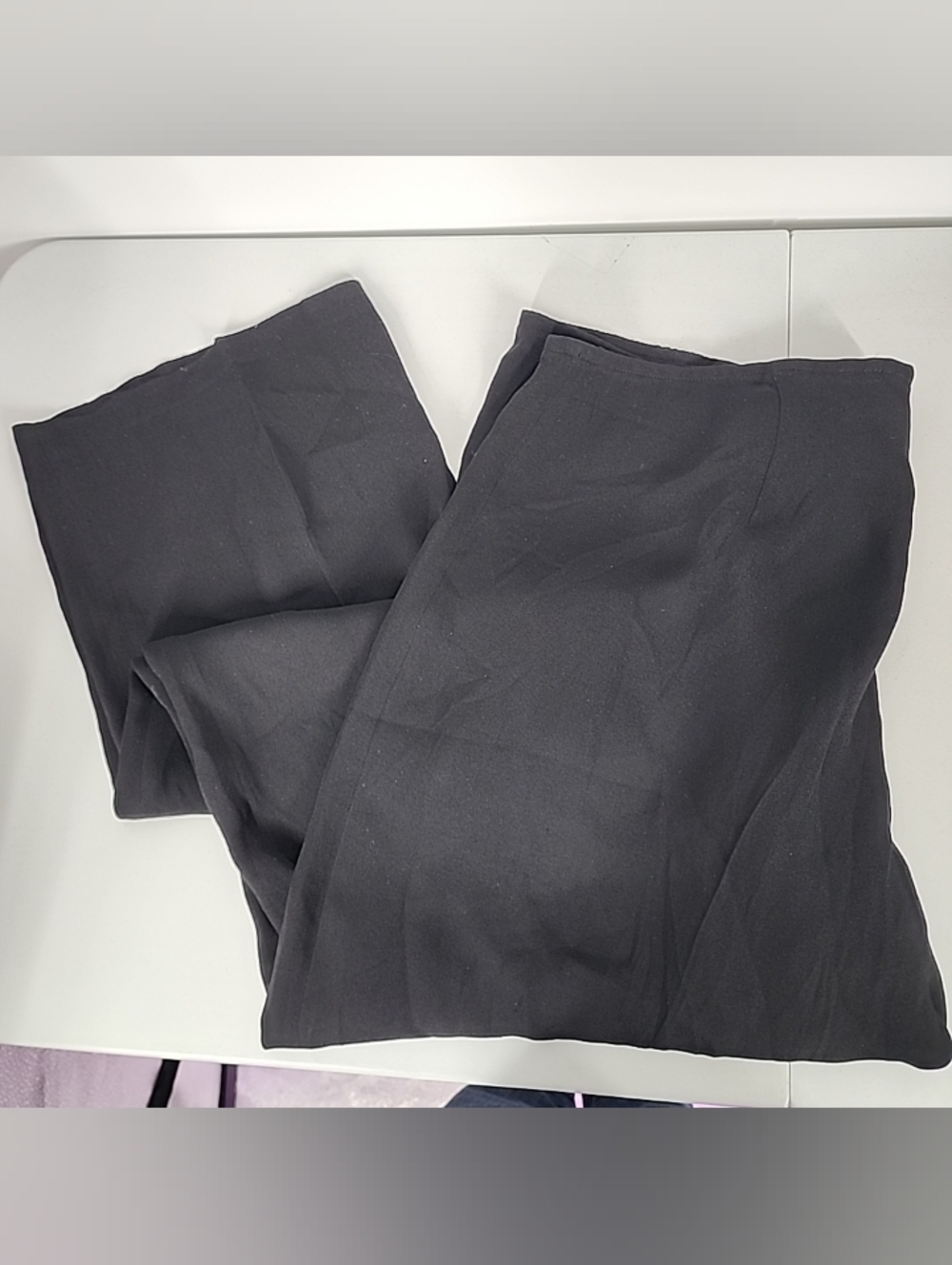 Eileen Fisher Size Large 100% Silk Black dress Pants Lightweight Career
